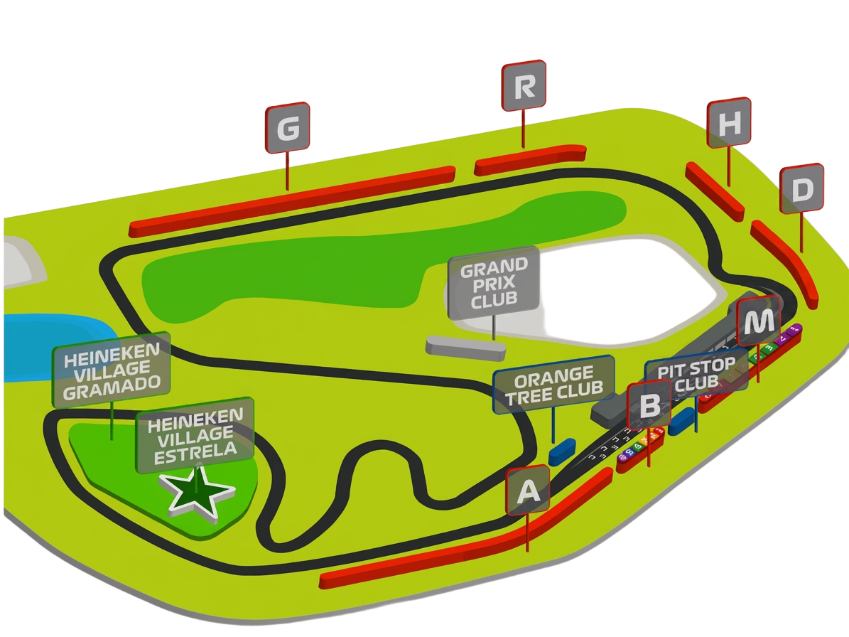 Mapa dos setores do Autódromo de Interlagos